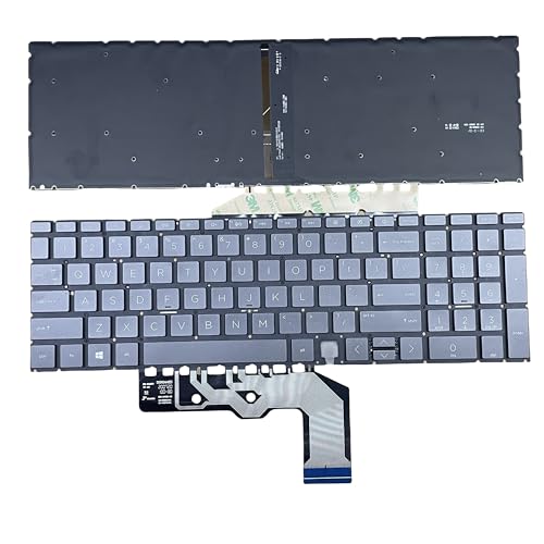 YIJIATech New Keyboard US レイアウト HP Envy X360 15-EE 15M-EE 15-ED 15M-ED 17-CGシリーズ、HP Envy 15M-EE0013DX 15M-EE0023DX 15M-ED0023DX TPN-C149 TPN-W140 AE09U018 キーボード ブラック 背面付き 軽量 X360 15-EE 15-ED 17-CG 15M-EE0013DX
