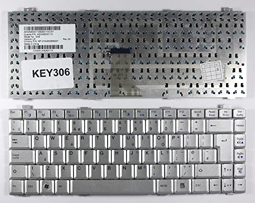Power4Laptops Keyboards4Laptops UK レイアウト シルバー 交換用 ノートパソコン キーボード ゲートウェイ MP-07A46GB69201対応