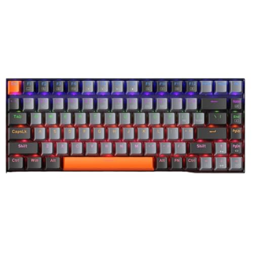 DorkTees メカニカルキーボード 75% TKL ホットスワップ可能 有線 6色 バックライト 84 PC ノートパソコン対応 (有線赤色スイッチ) DorkTees567