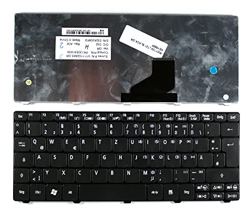 Power4Laptops ドイツ製レイアウト ブラック 交換用ノートパソコンキーボード ゲートウェイLT2118U対応