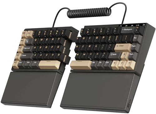 RK ROYAL KLUDGE RK S70 トライモード スプリットメカニカルキーボード クリームスイッチ ブラック