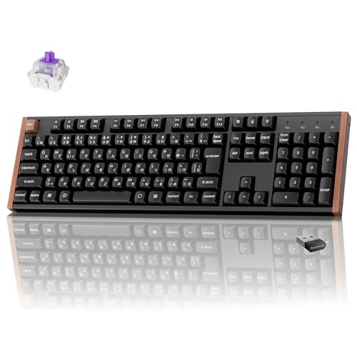 Keychron 【国内正規品】Keychron K10 HE ホール効果ワイヤレスキーボード JISレイアウト 磁気スイッチ/ホットスワップ対応/可変作動点/ラピッドトリガー/アルミ+木枠設計/フルサイズカスタムRGB/Mac・Windows・Linux対応 ブラック