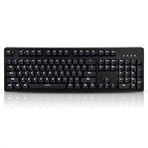 ZhaoGangLi キーボードメカニカルキーボードプロフェッショナルゲーミングキーボードブルースイッチワイヤードホワイトバックライトキーボードブルースイッチ（ブラック）仕事用 ゲーム用 Windows Mac OS対応 在宅勤務 (Size:One Size; Color:Red) SGQ8006PBW3