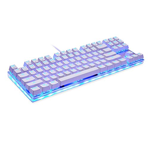 ZhaoGangLi ゲーミングキーボードメカニカルキーボードゲーミングキーボード有線USBブルースイッチ長時間稼働 テレワーク リモート 在宅勤務 (Size:One Size; Color:Red) DX8032CAAU2