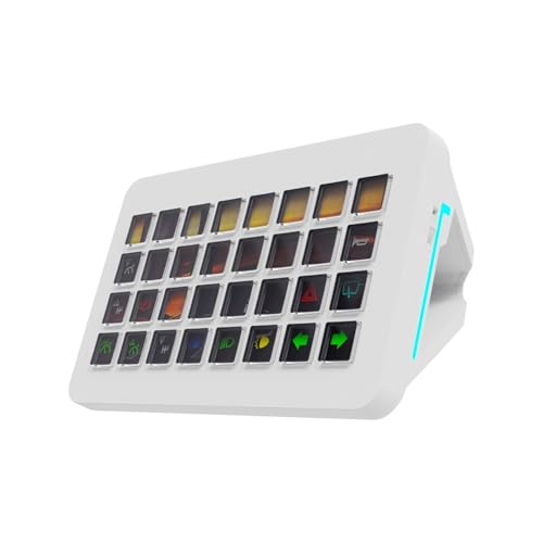 ZYADOCIANX Streamdeck Live Streaming Control Streaming 用のビジュアル コンソールを備えたポータブル 32 個のカスタマイズ可能なマクロ キーボード