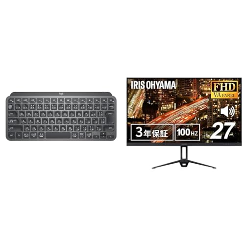 ロジクール 【セット買い】 【Amazon.co.jp限定】ロジクール キーボード KX700GRd + 【Amazon.co.jp限定】アイリスオーヤマ モニター 27インチ DT-GF273R-B