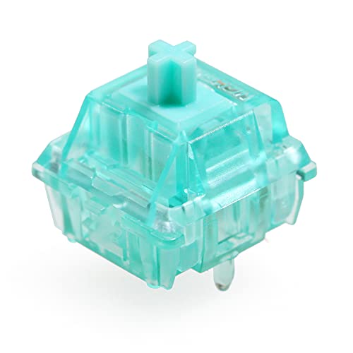 KPREPUBLIC Gateron ターコイズ Tealio Switch リニア63.5g 65g 5ピン SMD RGB mx ステムスイッチ メカニカルキーボード用 シアンカラーウェイ(T Tealio 63.5g x70)