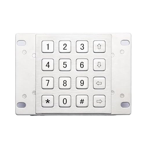 JGBVFFH 16 キーメタル工業用キーボード防水耐久性機械および制御システムの過酷な環境に対応(USB,Layout 5)