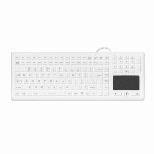 IP68 統合タッチパッドが付いているキーボード バックライト シリコーン キーボードを防水します(White backlight) SBNCUNOON-1F8CBEE0