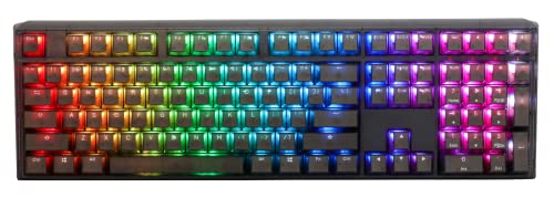 Ducky One 3 Aura クリア ブラック ホットスワップ RGB ダブルショット PBT メカニカル キーボード チェリー MX サイレント レッド DKON2108ST-SUSPDABAAAC1