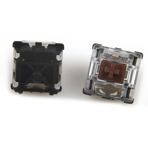 Vghjtys スイッチ サイレントシルバー イエロー レッド ブラウン KS-15 交換用 Gateron Optical Switch キーボード SK61 SK64 SK73 (カラー: サイレントブラウン 70個)