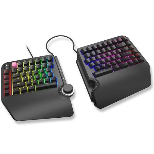 Cloud Nine ErgoTKL エルゴノミックテンキーレス メカニカルキーボード PC用 – Kailh Brown – TKL RGBバックライト付きエルゴスプリットキーボード。 C959-US-BROWN