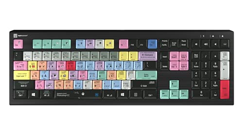 LogicKeyboard 【中古】Logickeyboard Adobe Photoshop CC用デザイン Win 7-10- Astra 2 バックライト付きキーボード # LKB-PHOTOCC-A2PC-US