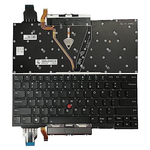 JINTAI US キーボード バックライト タッチパッドボタン アイアングレー 交換用 Lenovo ThinkPad X1 Yoga 第4世代 20QF 20QG 20SA 20SB用 NC05137-SYT1