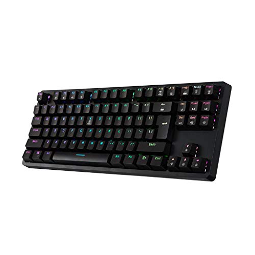SHEMINES ノートパソコンキーボード ゲーミング メカニカルキーボード RGB レインボー バックライト 87キー 防水 12 マルチメディアキー PCとノートパソコンのキーボード用 shemines11