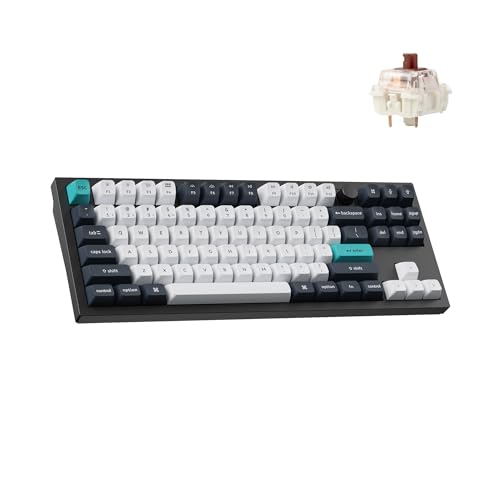 Keychron Q3 Max ワイヤレス カスタム メカニカル キーボード フルアルミニウム 2.4GHz Bluetooth QMK TKL レイアウト RGB ホットスワップ対応 Gateron Brown Switch Mac Windows Linux対応 KBKCQ3MM3
