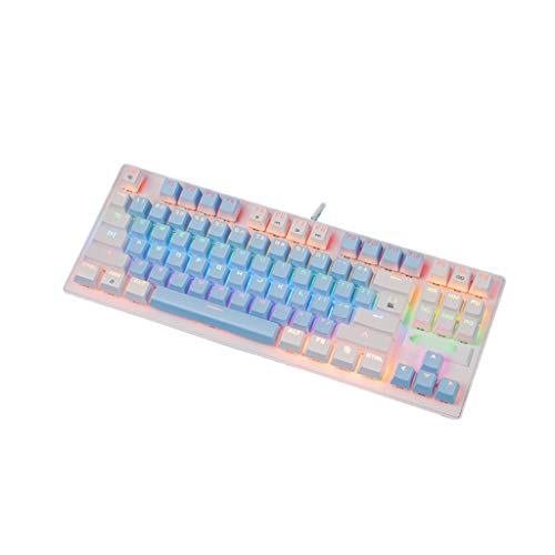 U5GAAALPPQ9 ノートパソコンキーボード メカニカルキーボード 有線ゲーミングキーボード LED レインボー ゲーミング バックライト ミニ コンパクト ゲーミングキーボード PC/コンピュータキーボード対応 (カラー: 2) op1/12146