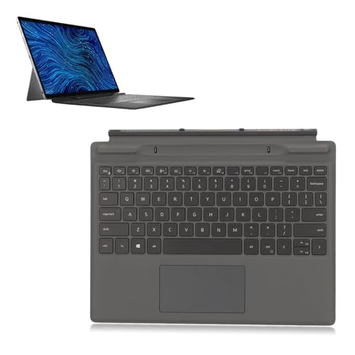 Dpofirs 取り外し可能Latitude 7320 キーボード PUレザー 7310 シームレス接続 バックライト ノートパソコンキーボード タッチパッド付き Dpofirsn9p350gwa8