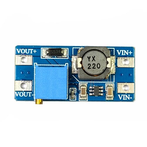 Rasbee DC-DC 2A Boost ステップアップ 転換モジュール 2V-24V to 5V-28V 9V 12V 24V MT3608 調整可能 昇圧ボード LM2577 パワーモジュール Mini 変成器