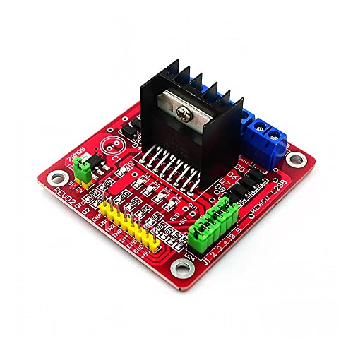 Rakstore L298N デュアルH ブリッジ DC ステッパーモーター ドライバーモジュール 多機能モーター コントローラーボード DC モーター コントローラーボード