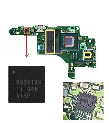 Switch 充電電源制御 コントロール 本体 マザーボード ICチップ BQ24193 BQ24193RGER QFN-24 修理 交換 部品 パーツ 電子部品