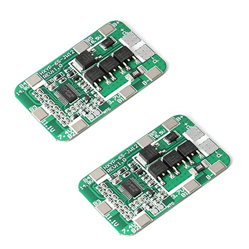 Rakstore 2個 6S 14A 22.2V PCB BMS 保護ボード 18650リチウムイオンリチウムバッテリーセルモジュール保護モジュール 25.2V DIY