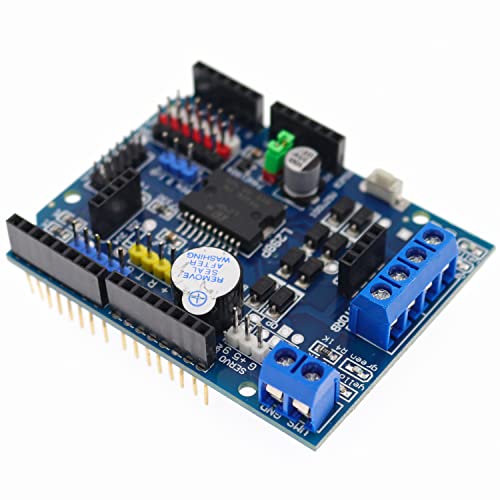 Rasbee L298P モータドライバモジュール Hブリッジドライブシールド拡張ボード 高出力DCステッパモータコントローラ 並行輸入品 L298P Motor Shield ステッピングモータードライバボード RSN1866664Q