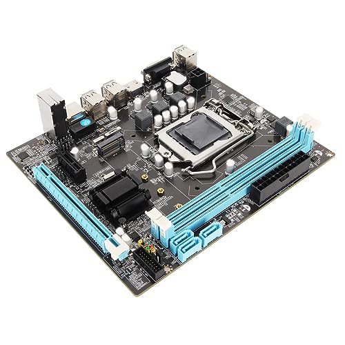 Acogedor H61 デスクトップマザーボード、デュアルチャネル DDR3 M.2 NVMe NGFF 100Mbps LAN Micro ATX マザーボード、LGA1155 ソケット I3 I5 I7、USB2.0 PCI Express X16 ゲーミングマザーボード用