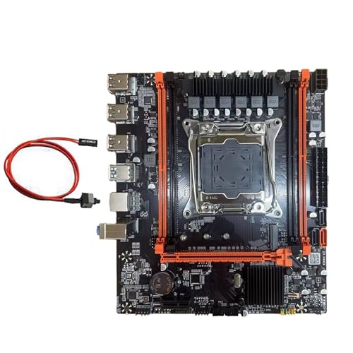 Bzvshdgee X99デスクトップマザーボード B85 LGA2011-3 4X DDR4 REG ECC RAMスロット M.2 PCIE 3.0 X99ゲーミングマザーボードキット スイッチケーブル付き
