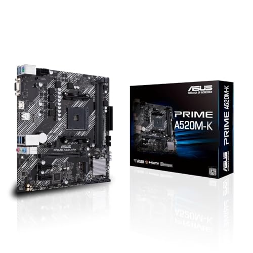 ASUS 【Amazon.co.jp限定】ASUS PRIME A520M-K AMD Ryzen 5000シリーズ AM4 対応 A520 チップセット 搭載 mATX マザーボード/国内正規代理店品 90MB1500-M0EAY0