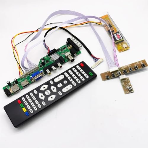 WQMEOR D3663LUA V56 V59 ユニバーサル DVB-T2/DVB-T LCD デジタル TV ドライバーボードキット 14 インチ 15.4 インチ 30 ピン LVDS 1280x800 LCD スクリーン用 3663