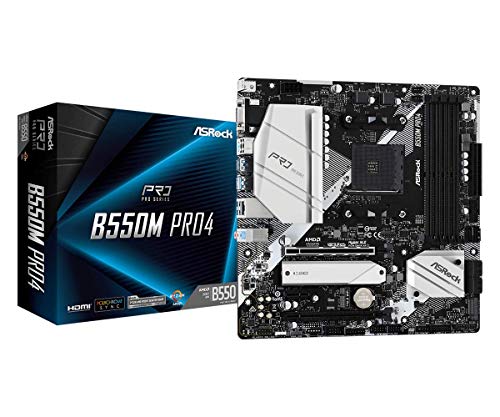 ASRock AMD Ryzen 5000シリーズ(Soket AM4)対応 B550チップセット搭載 Micro ATX マザーボード 【国内正規代理店品】B550M Pro4