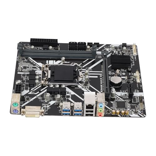 ASHATA B360M D2VX SIコンピューターマザーボード、2 DDR4 DIMM M ATX PCI E 3.0デスクトップマザーボードLGA1151第8世代、コアI7 I5 I3、1X PCIE X16、4X III、DVI、RJ45、USB2.0
