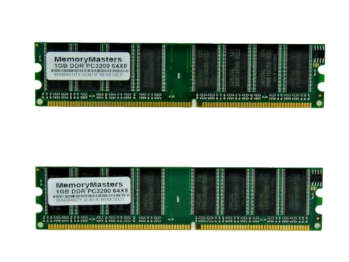 MemoryMasters DDR PC3200 2X1GB 400 低密度メモリー Giga-Byte K8M800-8237 マザーボード M-M-9953 B00KFNGYR0