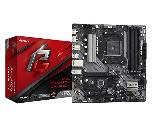 ASRock AMD Ryzen5000シリーズ(Soket AM4)対応 B550チップセット搭載 MicroATX マザーボード【国内正規代理店品】B550M Phantom Gaming 4