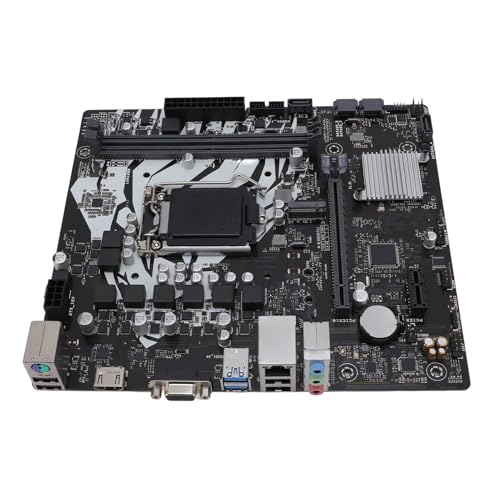 Elprico LGA 1200 CPU コンピュータメインボード、DDR4 3200MHz メモリ、第 11 第 10 世代コア用 M-ATX マザーボード、Celeron CPU プロセッサ、M.2 ポートシリアル ATA III インターフェイス Elpri5yhmtxurqk