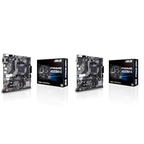ASUS 【セット買い】ASUS AMD A520 搭載 Socket AM4 対応 マザーボード PRIME A520M-E 【MicroATX】 + 【Amazon.co.jp限定】PRIME A520M-K AMD Ryzen 5000シリーズ AM4 対応 A520 チップセット 搭載 mATX マザーボード/国内正規代理店品