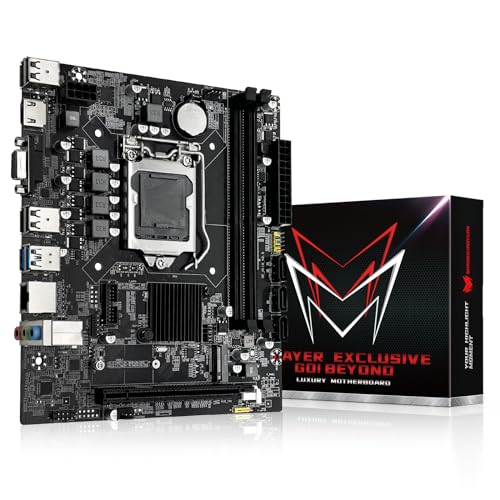 SHANGZHAOYUAN H110 LGA 1151 マザーボード Intel 6-9世代 Core i3/i5 Pentium Celeronシリーズプロセッサ DDR4 PCIe 3.0/2.0 NVME/NGFF M.2 VAG、HDMI対応 SATA 6Gbps H110M Gaming