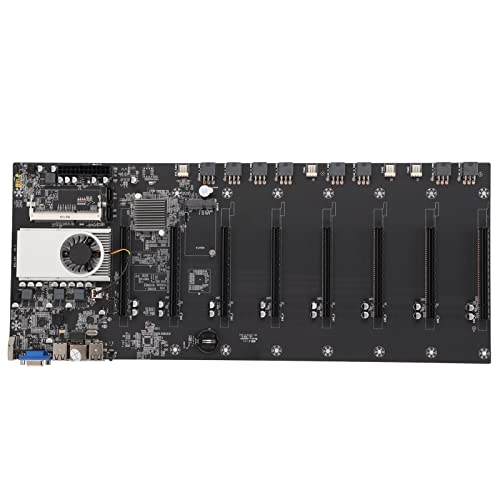 YedaHcy BTC T37 マイニングマザーボード、Celeron CPU 1037U、DDR3 SODIMMスロット、サポート、8つのPCIE16X拡張ポート、IntelCore/Pentium/Celeronプロセッサー用 YedaHyexa3c5qi1
