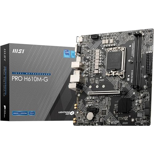 MSI 【並行輸入品】 MSI PRO H610M-G WiFiマザーボード、Micro-ATX - Intel Core 14、13、第12世代プロセッサ、LGA 1700 - DDR5メモリーブースト 5600MHz/MAX、PCIe