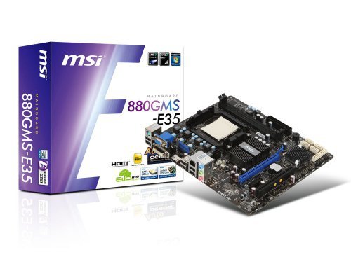 MSI 880GMS-E35 ソケット AM3 AMD 880G DDR3 SATA3 A&GbE MATX マザーボード