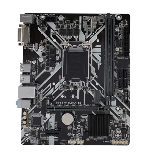 Zyyini B365M D2VX SI コンピューターマザーボード、DDR4x2 DIMM M ATX デスクトップコンピューターメインボード LGA 1151 ソケット 第9世代 Core i7 i5 i3、RJ45、DVI、USB3.1用 Zyyinimhgtpgb0zn