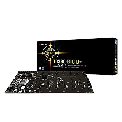Bslemon Biostar TB360-BTC D+シリーズ マザーボード Intel 第8世代と第9世代コアプロセッサ対応 LGA1151 SODIMM DDR4 8 GPU対応 GPUマイニングマザーボード