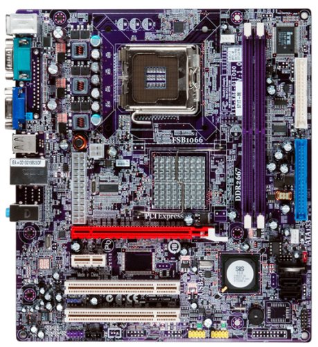 ECS Elitegroup ECS 671T-M(V1.0) C2D LGA775 FSB1066 DDR2 667 SATA2 PCIE LAN AUD RAID MATX マザーボード 671T-M (V1.0)-SA