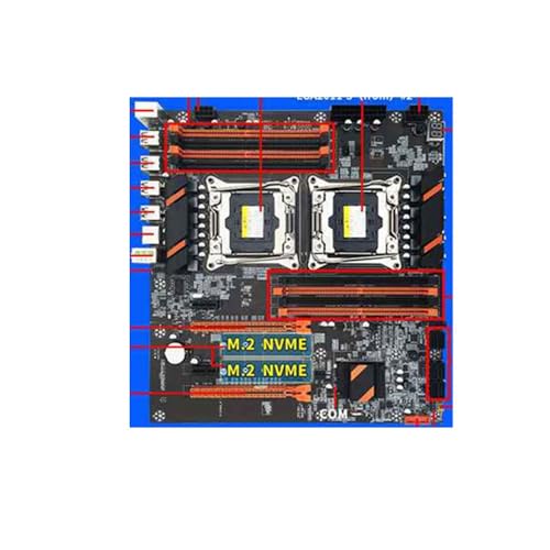 Applicable to X99 dual CPU motherboard LGA2011 support 4 ECC memory computer motherboard + 2XE5 2650 V3 CPU + switch line