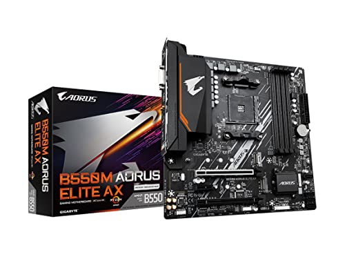 GIGABYTE Gaming GIGABYTE B550M AORUS Elite AX (AM4/ AMD/ B550/ Micro ATX/Single M.2/ SATA 6Gb/s/USB 3.2 Gen 1/ Realtek GbE LAN/PCIe 4.0/ マザーボード)