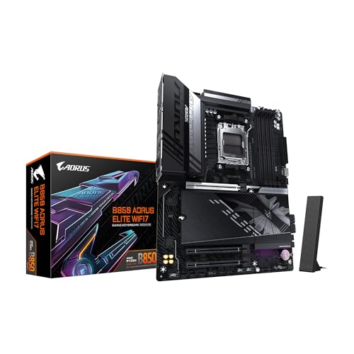 GIGABYTE 【並行輸入品】 GIGABYTE B850 AORUS ELITE WIFI7 マザーボード - AMD Ryzen 9000シリーズCPU、14+2+2フェーズデジタルVRM、最大8200MHz DDR5 (OC)、1xPCIe 5.0