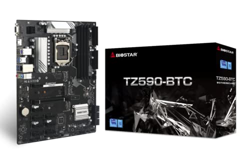 Biostar TZ590-BTC (Intel 10th and 1th Gen) LGA 1200 Intel Z590 9 GPU サポート GPU マイニング マザーボード