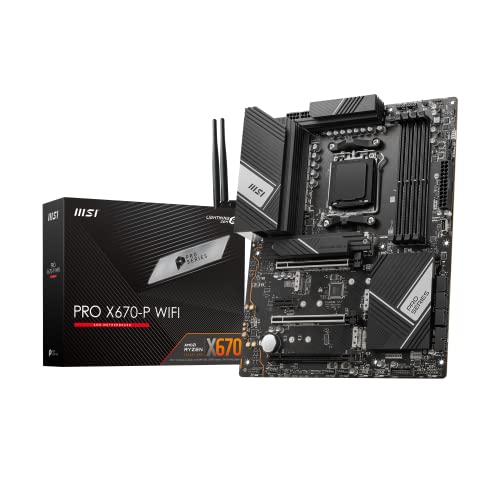MSI PRO X670-P WiFi ProSeries マザーボード (AMD AM5、DDR5、PCIe 4.0、SATA 6Gb/s、M.2、USB 3.2 Gen 2、Wi-Fi 6E、HDMI/DP、ATX) (リニューアル)