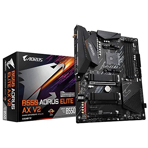 GIGABYTE 【並行輸入品】 Gigabyte B550 AORUS ELITE AX V2 (AMD Ryzen 5000/B550/ATX/True 12+2 ???? ???? VRM/PCIe4.0/DDR4/USB3.2 Gen 1/Realtek ALC1200/Intel WiFi 6